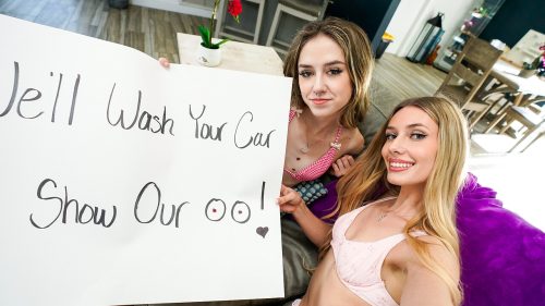 Stepsis And Her Friend Have A Bikini Carwash – Daisy Fox & Emily Jade